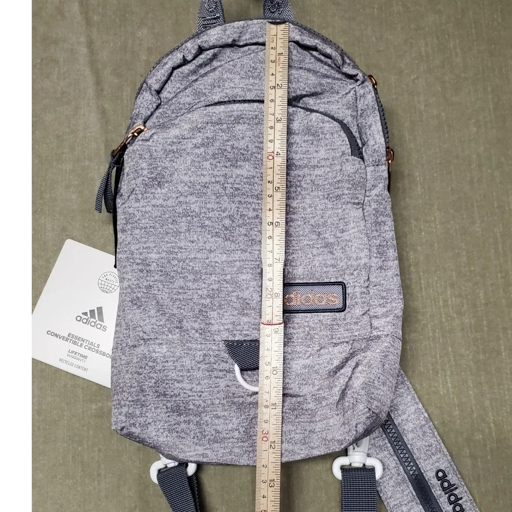 Adidas Essentials Convertible Crossbody Backpack Jersey Grey Rose Gold LP7787